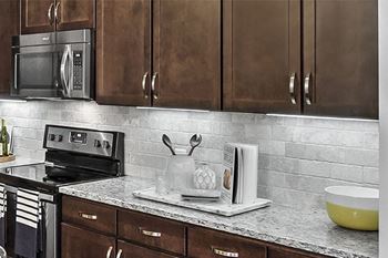 Travertine or white subway tile backsplash